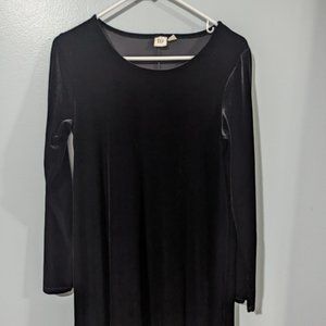 Gap Black Velvet Swing Dress